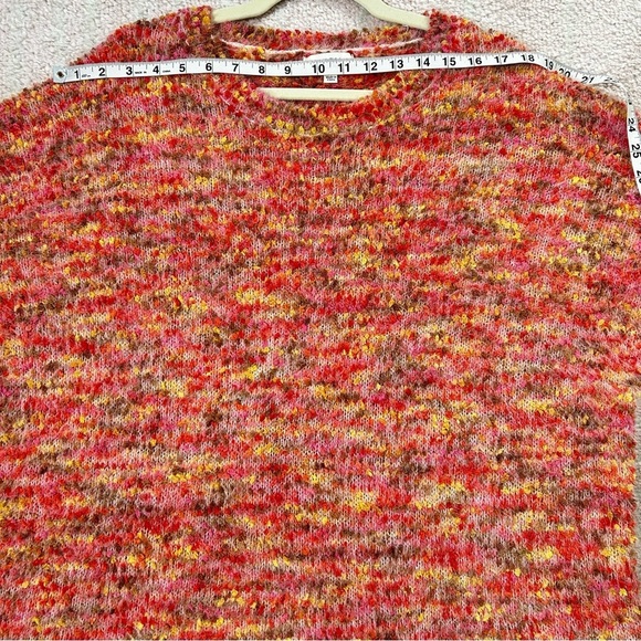 Umgee Vibrant Pink Orange Yellow Brown Autumn Sweater Size 2X Eyelash Knit Soft - Picture 5 of 10